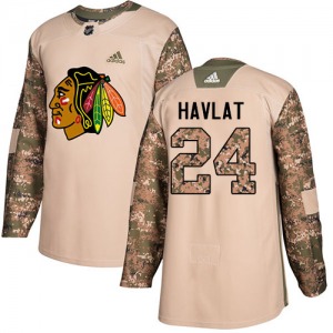 Adult Authentic Chicago Blackhawks Martin Havlat Camo Veterans Day Practice Official Adidas Jersey