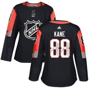 Women's Authentic Chicago Blackhawks Patrick Kane Black 2018 All-Star Central Division Official Adidas Jersey