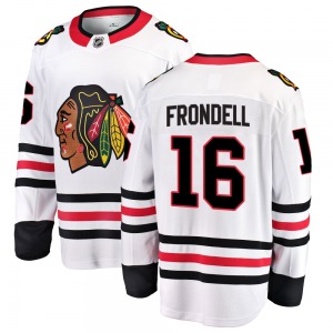 Adult Breakaway Chicago Blackhawks Anton Frondell White Away Official Fanatics Branded Jersey