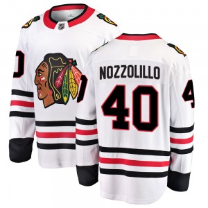 Adult Breakaway Chicago Blackhawks Dave Nozzolillo White Away Official Fanatics Branded Jersey
