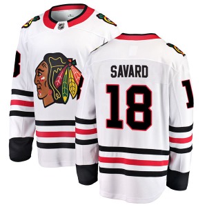 Adult Breakaway Chicago Blackhawks Denis Savard White Away Official Fanatics Branded Jersey
