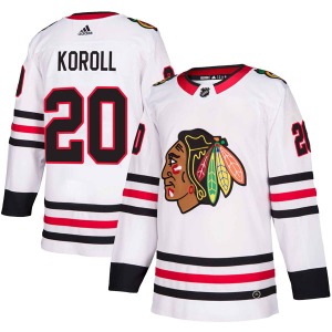Youth Authentic Chicago Blackhawks Cliff Koroll White Away Official Adidas Jersey
