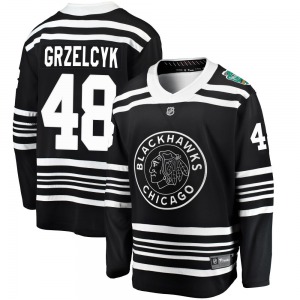 Adult Breakaway Chicago Blackhawks Matt Grzelcyk Black 2019 Winter Classic Official Fanatics Branded Jersey