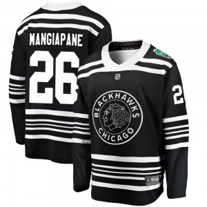 Adult Breakaway Chicago Blackhawks Andrew Mangiapane Black 2019 Winter Classic Official Fanatics Branded Jersey
