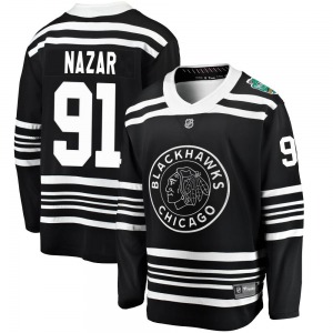 Adult Breakaway Chicago Blackhawks Frank Nazar Black 2019 Winter Classic Official Fanatics Branded Jersey