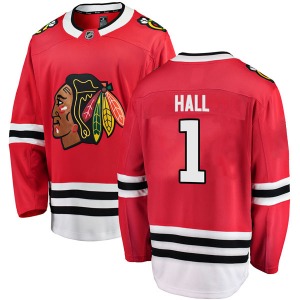 Youth Breakaway Chicago Blackhawks Glenn Hall Red Home Official Fanatics Branded Jersey