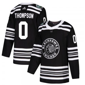 Adult Authentic Chicago Blackhawks Aidan Thompson Black 2019 Winter Classic Official Adidas Jersey