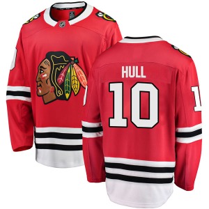 Adult Breakaway Chicago Blackhawks Dennis Hull Red Home Official Fanatics Branded Jersey