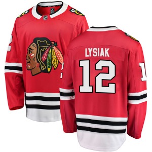 Adult Breakaway Chicago Blackhawks Tom Lysiak Red Home Official Fanatics Branded Jersey