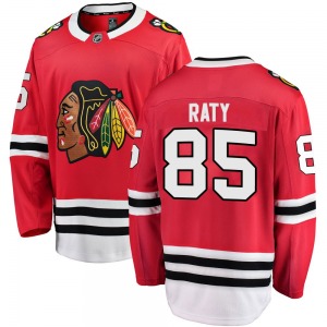 Adult Breakaway Chicago Blackhawks Aku Raty Red Home Official Fanatics Branded Jersey