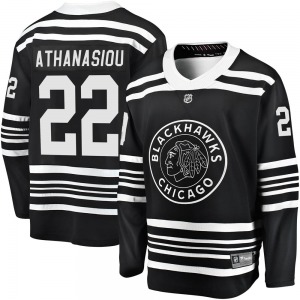 Adult Premier Chicago Blackhawks Andreas Athanasiou Black Breakaway Alternate 2019/20 Official Fanatics Branded Jersey