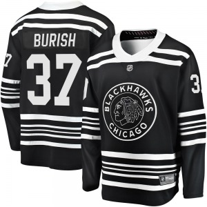 Adult Premier Chicago Blackhawks Adam Burish Black Breakaway Alternate 2019/20 Official Fanatics Branded Jersey