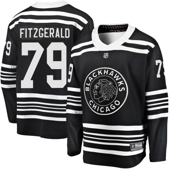 Adult Premier Chicago Blackhawks Cavan Fitzgerald Black Breakaway Alternate 2019/20 Official Fanatics Branded Jersey