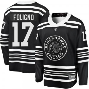 Adult Premier Chicago Blackhawks Nick Foligno Black Breakaway Alternate 2019/20 Official Fanatics Branded Jersey