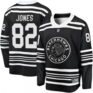 Adult Premier Chicago Blackhawks Caleb Jones Black Breakaway Alternate 2019/20 Official Fanatics Branded Jersey