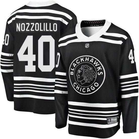 Adult Premier Chicago Blackhawks Dave Nozzolillo Black Breakaway Alternate 2019/20 Official Fanatics Branded Jersey