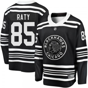 Adult Premier Chicago Blackhawks Aku Raty Black Breakaway Alternate 2019/20 Official Fanatics Branded Jersey