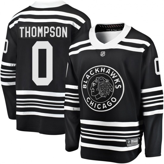 Adult Premier Chicago Blackhawks Aidan Thompson Black Breakaway Alternate 2019/20 Official Fanatics Branded Jersey