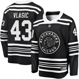 Adult Premier Chicago Blackhawks Alex Vlasic Black Breakaway Alternate 2019/20 Official Fanatics Branded Jersey