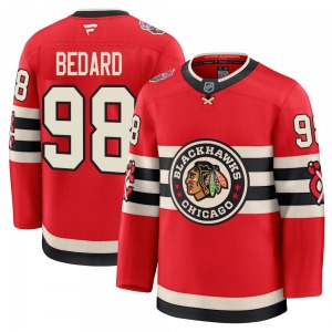 Youth Premium Chicago Blackhawks Connor Bedard Red 2025 Winter Classic Official Fanatics Jersey