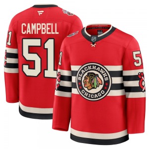 Youth Premium Chicago Blackhawks Brian Campbell Red 2025 Winter Classic Official Fanatics Jersey