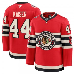Youth Premium Chicago Blackhawks Wyatt Kaiser Red 2025 Winter Classic Official Fanatics Jersey