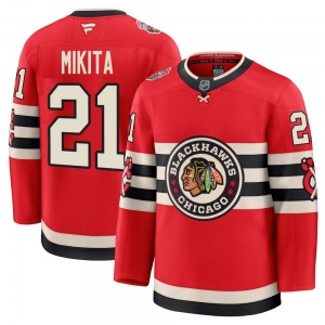 Youth Premium Chicago Blackhawks Stan Mikita Red 2025 Winter Classic Official Fanatics Jersey