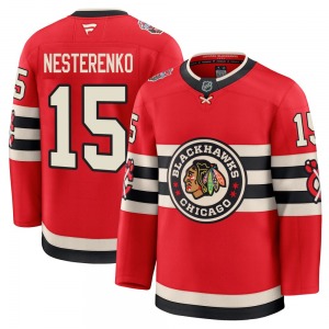 Youth Premium Chicago Blackhawks Eric Nesterenko Red 2025 Winter Classic Official Fanatics Jersey