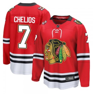 Youth Breakaway Chicago Blackhawks Chris Chelios Red Centennial Official Fanatics Jersey