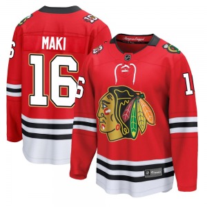 Youth Breakaway Chicago Blackhawks Chico Maki Red Centennial Official Fanatics Jersey