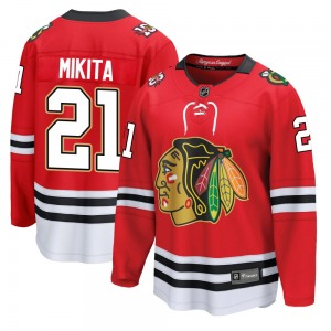 Youth Breakaway Chicago Blackhawks Stan Mikita Red Centennial Official Fanatics Jersey