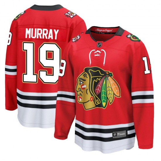 Youth Breakaway Chicago Blackhawks Troy Murray Red Centennial Official Fanatics Jersey