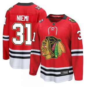 Youth Breakaway Chicago Blackhawks Antti Niemi Red Centennial Official Fanatics Jersey