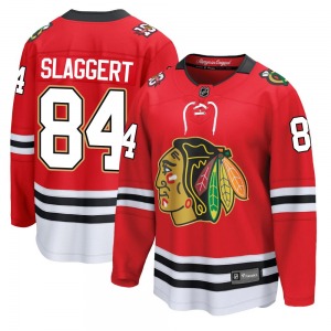Youth Breakaway Chicago Blackhawks Landon Slaggert Red Centennial Official Fanatics Jersey