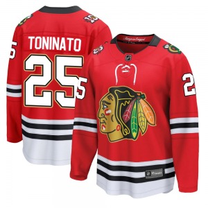 Youth Breakaway Chicago Blackhawks Dominic Toninato Red Centennial Official Fanatics Jersey
