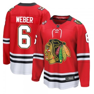 Youth Breakaway Chicago Blackhawks Shea Weber Red Centennial Official Fanatics Jersey