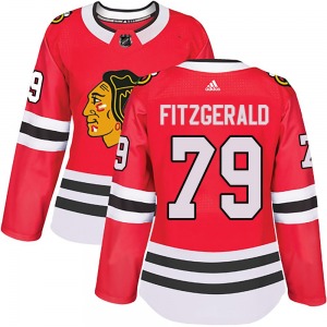 Women's Authentic Chicago Blackhawks Cavan Fitzgerald Red Home Official Adidas Jersey