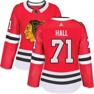 Women's Authentic Chicago Blackhawks Taylor Hall Red Home Official Adidas Jersey