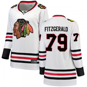 Women's Breakaway Chicago Blackhawks Cavan Fitzgerald White Away Official Fanatics Branded Jersey