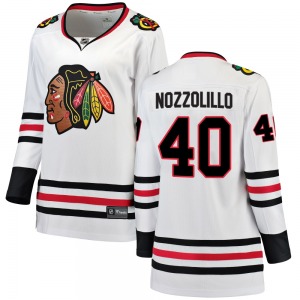 Women's Breakaway Chicago Blackhawks Dave Nozzolillo White Away Official Fanatics Branded Jersey