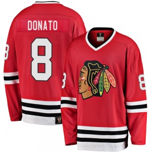 Youth Premier Chicago Blackhawks Ryan Donato Red Breakaway Heritage Official Fanatics Branded Jersey