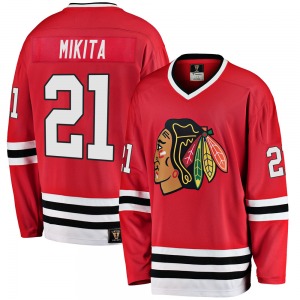 Youth Premier Chicago Blackhawks Stan Mikita Red Breakaway Heritage Official Fanatics Branded Jersey