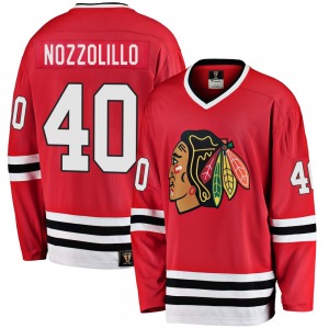 Youth Premier Chicago Blackhawks Dave Nozzolillo Red Breakaway Heritage Official Fanatics Branded Jersey