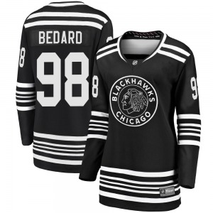 Women's Premier Chicago Blackhawks Connor Bedard Black Breakaway Alternate 2019/20 Official Fanatics Branded Jersey