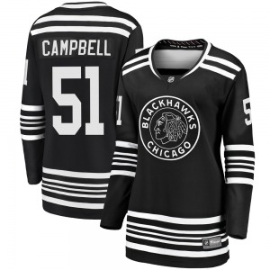 Women's Premier Chicago Blackhawks Brian Campbell Black Breakaway Alternate 2019/20 Official Fanatics Branded Jersey