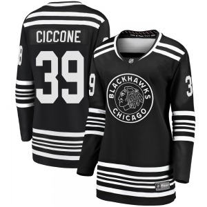 Women's Premier Chicago Blackhawks Enrico Ciccone Black Breakaway Alternate 2019/20 Official Fanatics Branded Jersey