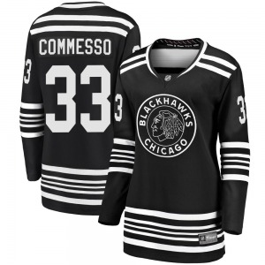 Women's Premier Chicago Blackhawks Drew Commesso Black Breakaway Alternate 2019/20 Official Fanatics Branded Jersey