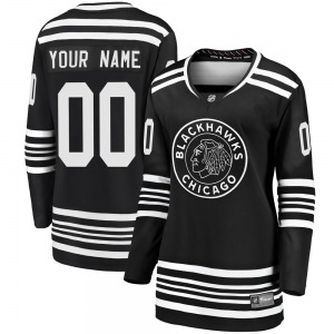 Women's Premier Chicago Blackhawks Custom Black Custom Breakaway Alternate 2019/20 Official Fanatics Branded Jersey