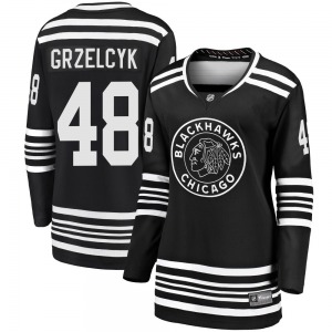 Women's Premier Chicago Blackhawks Matt Grzelcyk Black Breakaway Alternate 2019/20 Official Fanatics Branded Jersey