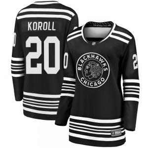 Women's Premier Chicago Blackhawks Cliff Koroll Black Breakaway Alternate 2019/20 Official Fanatics Branded Jersey